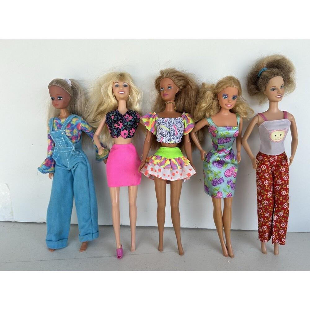 Vintage 90s Mattel Barbie Doll Lot of 5 - Superstar, Fashion Play, Teresa Era